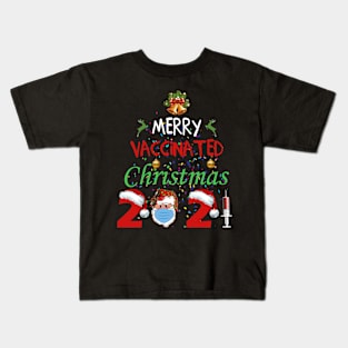 Merry Vaccinated Christmas 2021 Kids T-Shirt